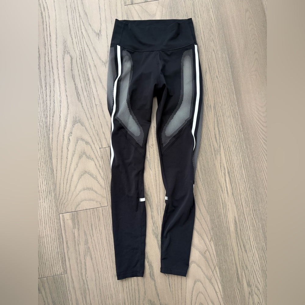 adidas Black Performance Leggings with White Logo